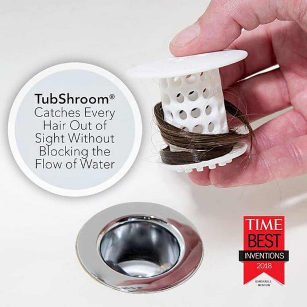 TubShroom Tub Drain Protector Hair Catcher/Strainer/Snare (2.25 x 2.25 Inch) - Picture 2 of 8